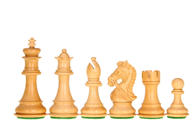Piezas de ajedrez King's Bridal ebonisadas 3,5''